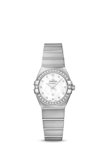 Omega Constellation Quartz 24 Brushed White Gold / Diamond / MOP